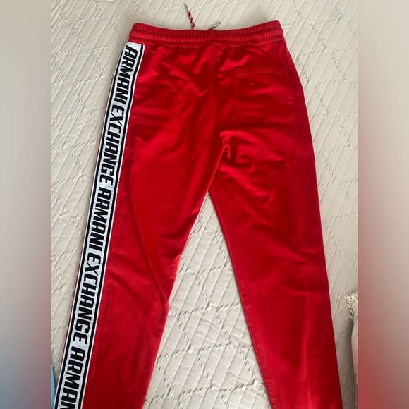 ARMANI EXCHANGE red sweatpants size x small - Picture 3 of 5